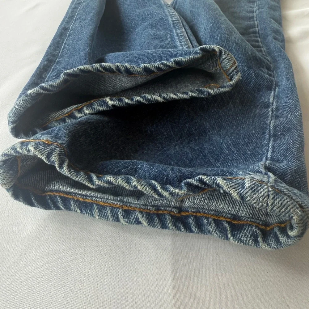 Levis 501 Vintage 87 Original Fit Button Fly Straight Leg Blue Denim Jeans 28x29